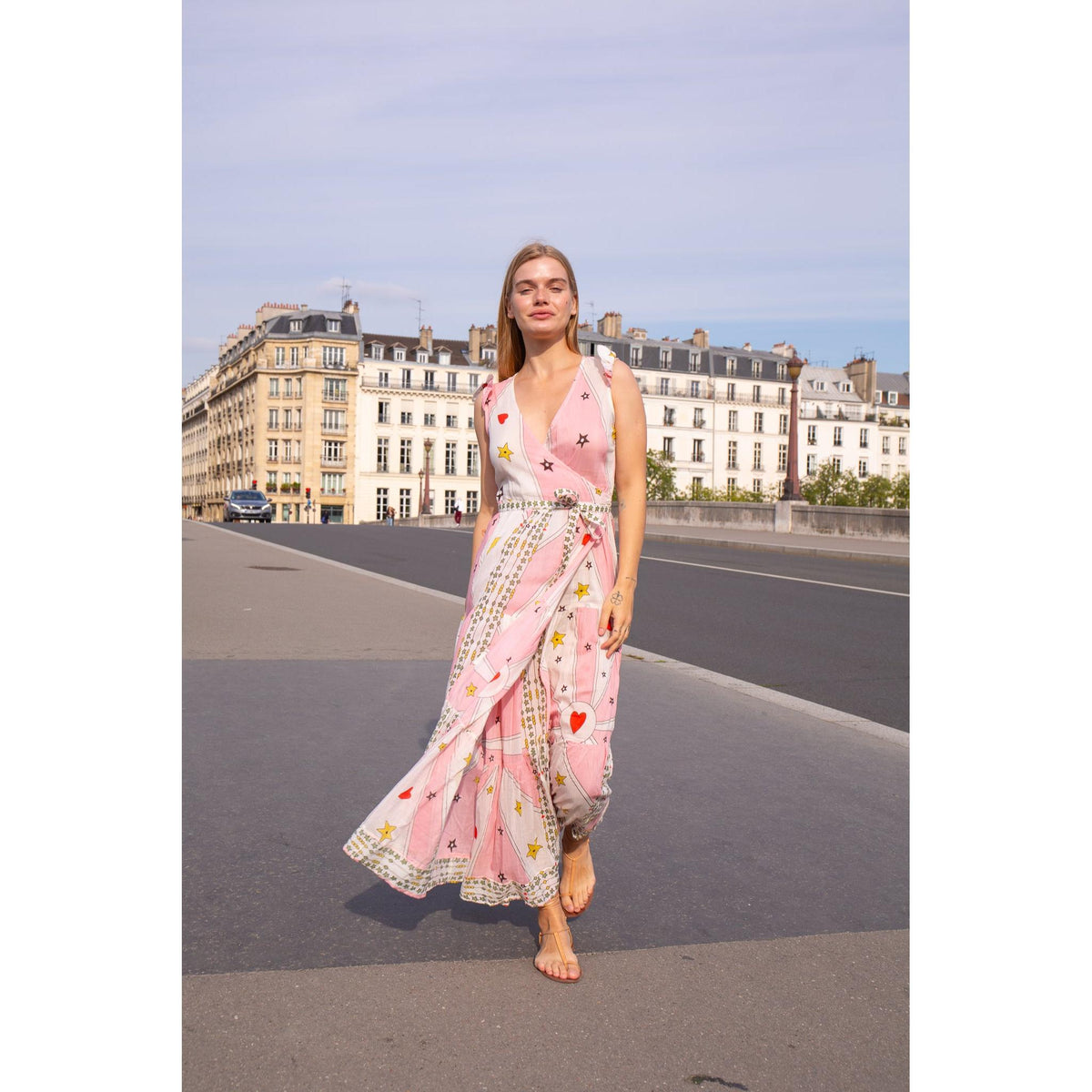 Flutter Maxi Wrap Dress