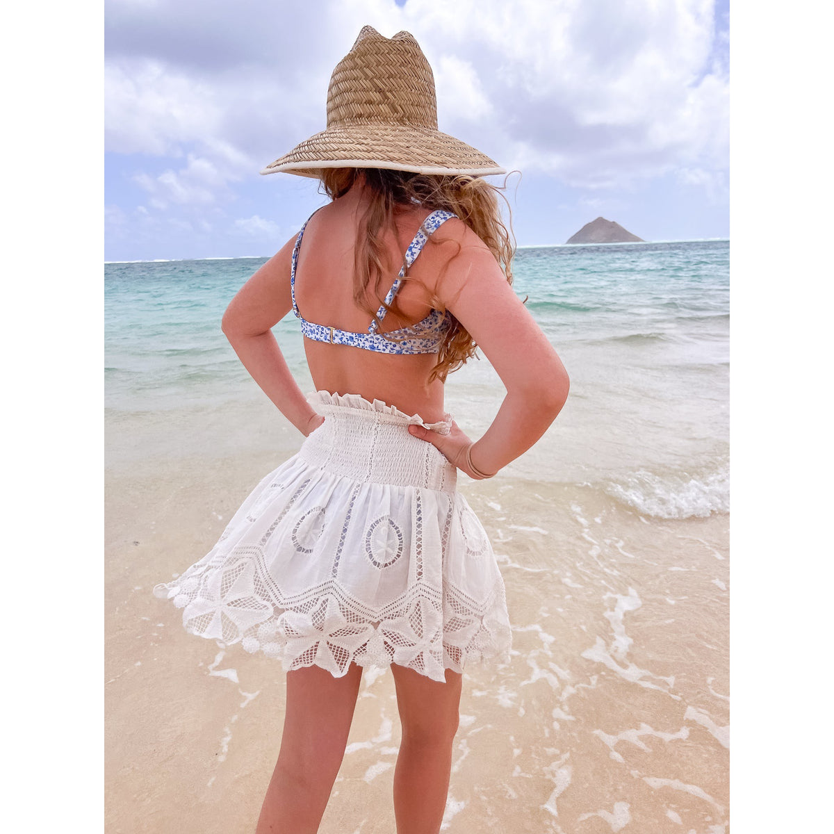 ★2025SS新作★glowny★LACE BELL MINI SKIRT LACE BELL MINI SKIRT (WHITE) - GLOWNY