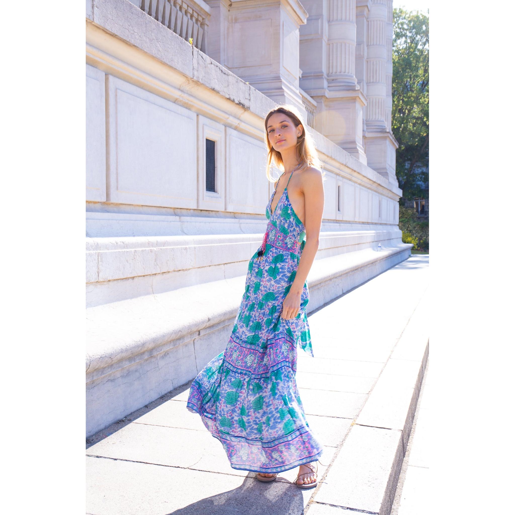 bell christine maxi dress Amazon.com: BELL Women's Christine Maxi Dress, Pink Purple Tulip, M : Clothing, Shoes & Jewelry