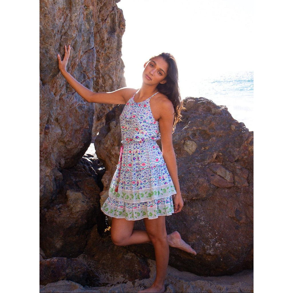 jackie mini dress JACKIE Ecru Linen Mini Dress: 60s Sleeveless Boat Neck