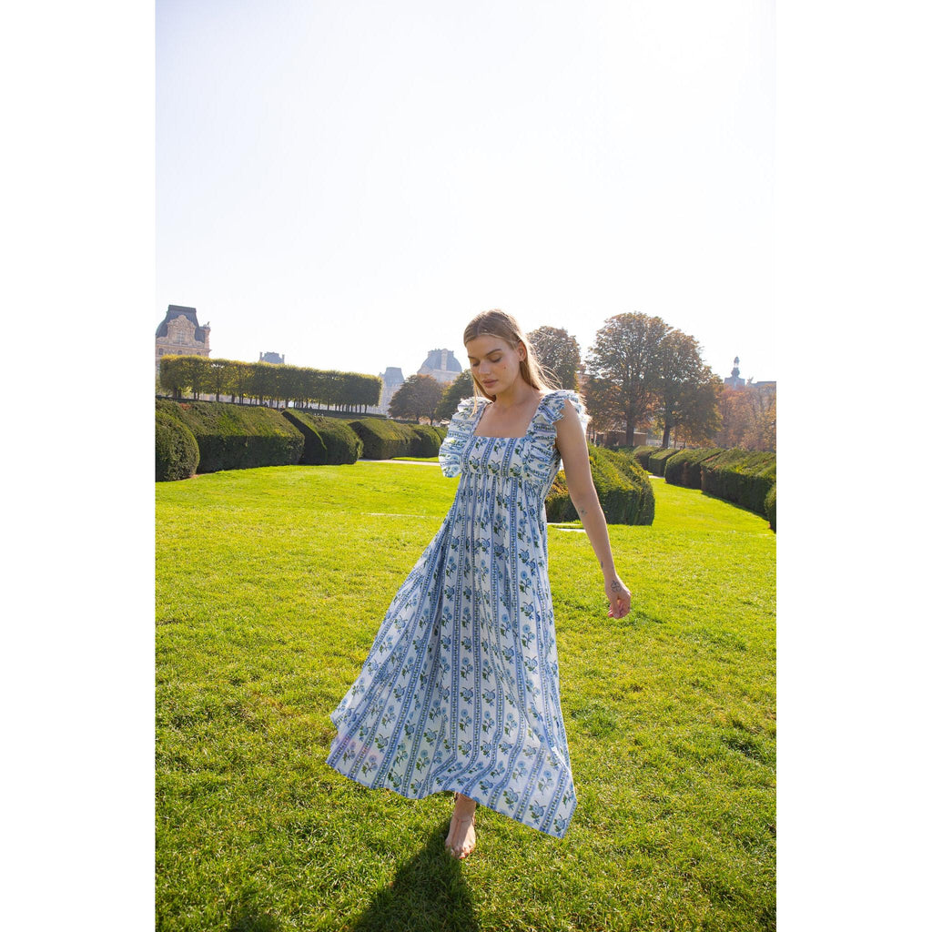 adrianna maxi dress Feminine Floral Printed Dress Satin Maxi Dress Printed Spring Dress Estelle Floral Print / S