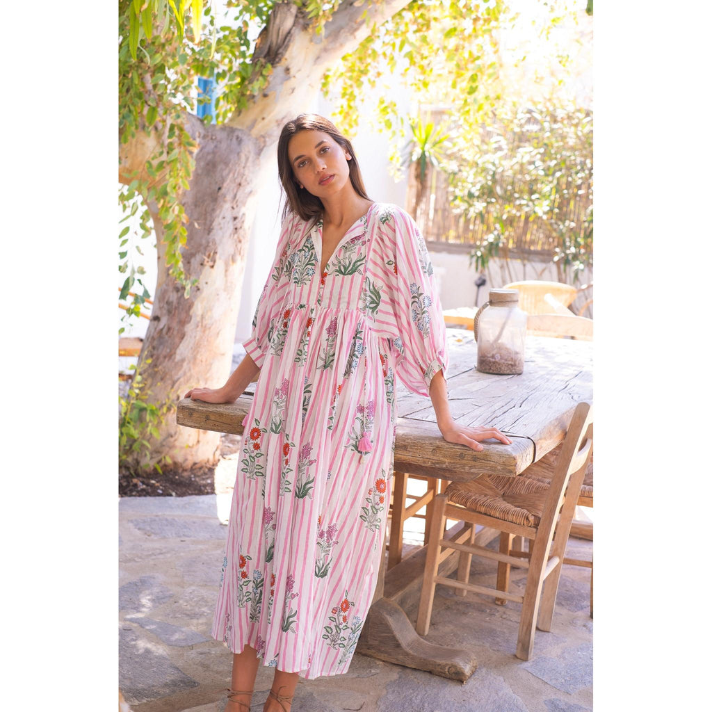 maxi tunic dress Sylvie Cotton Maxi Tunic Dress