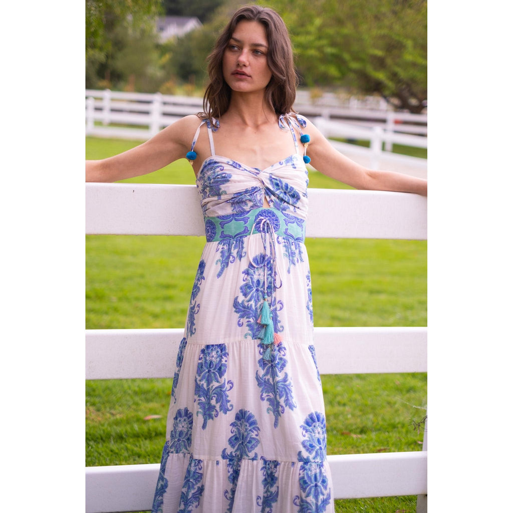 chinese dress ladies Baltic Born Womens Alexis Maxi Dress | Blue Multi Print main image 0