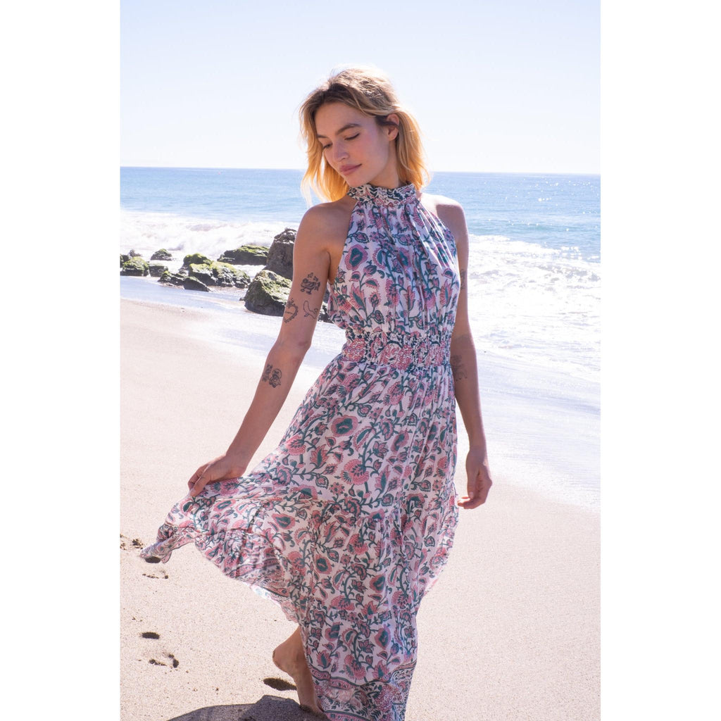 bell dresses Pleated Long A-Line Formal Dress with Sleeves Red / 10 Twin loop BELL by Alicia Bell Dress