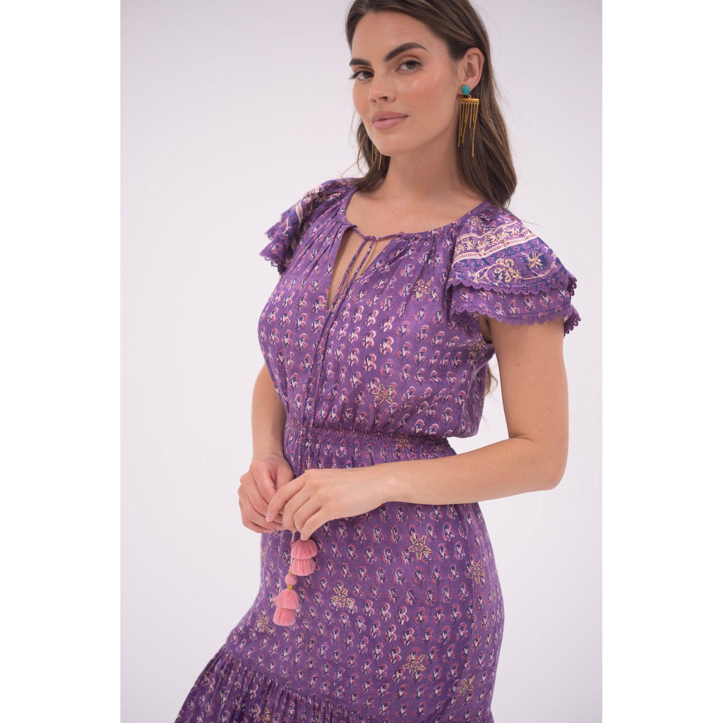 Purple Eva Midi Dress