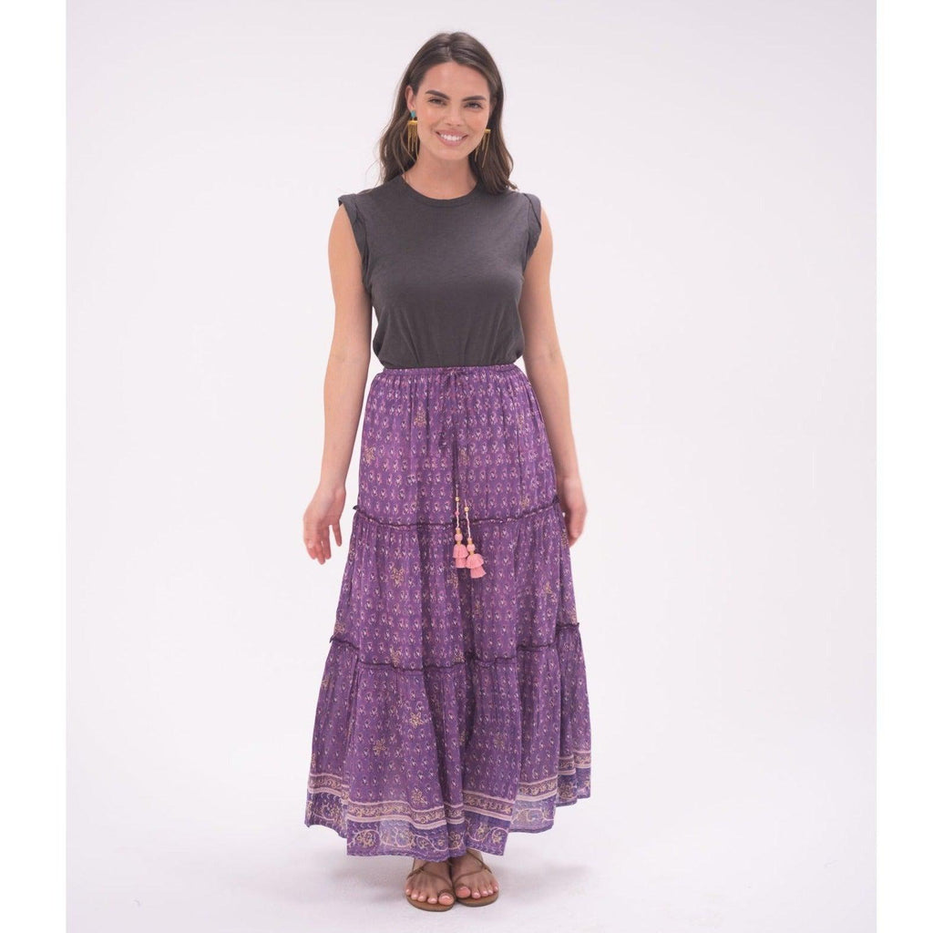 Purple Marina Maxi Skirt