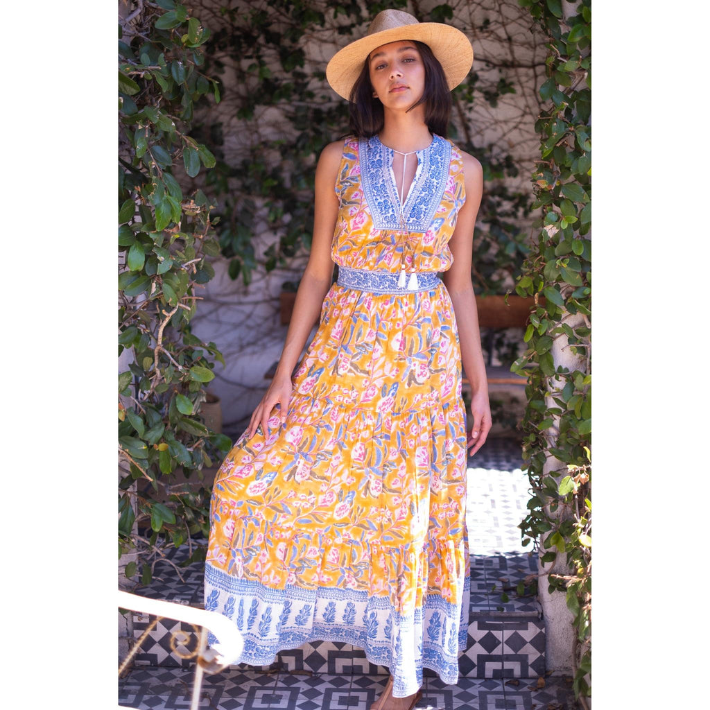 emily maxi dress Emily Maxi Dress - Satin | Pink Floral | Womens
