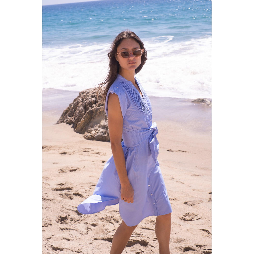 alicia bell midi dress Thin Navy Stripe Kat Midi Dress