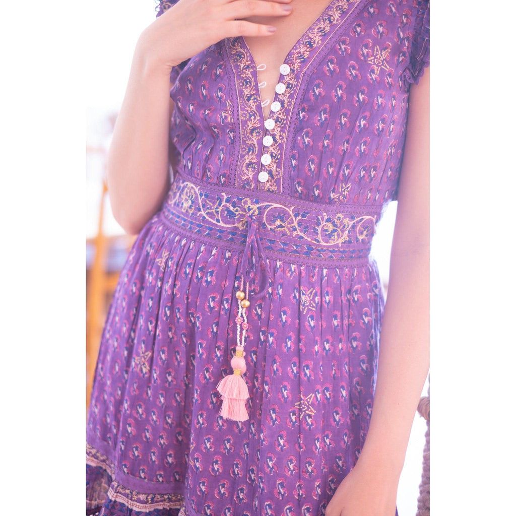 Purple Lizzy Mini Dress