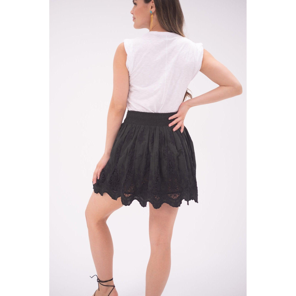 Black Lace Mini Skirt