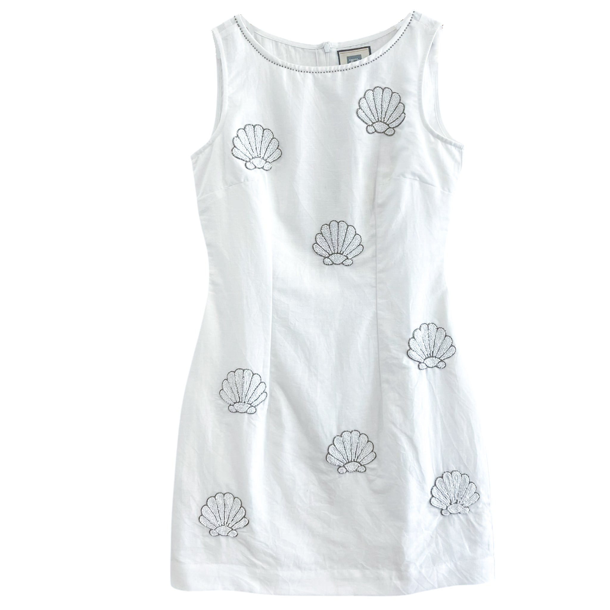 Cie Shift Dress-White Beaded
