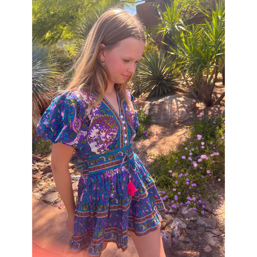 mindy mini dress BELL by Alicia Bell block printed dress