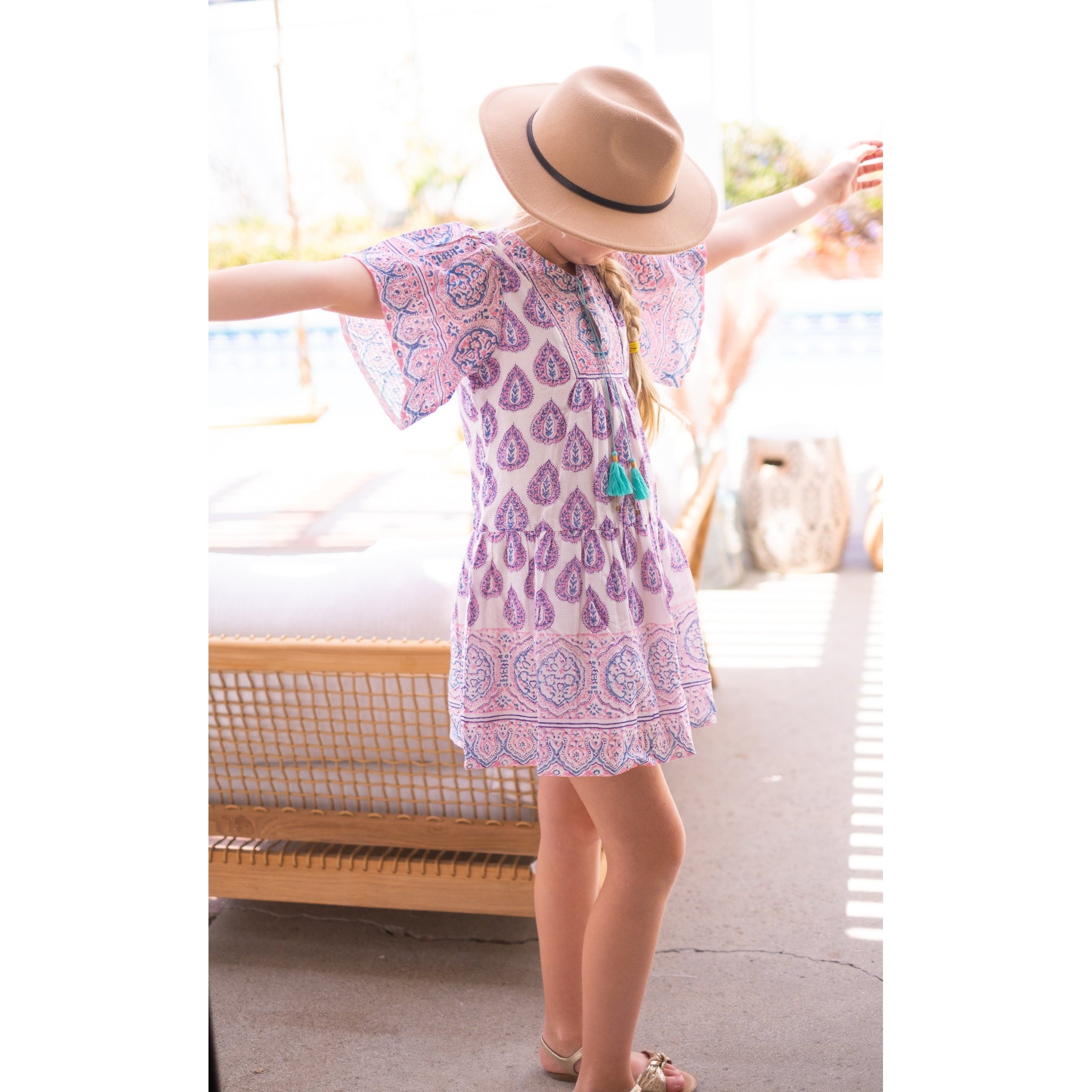 block print mini dress BELL by Alicia Bell block printed dress