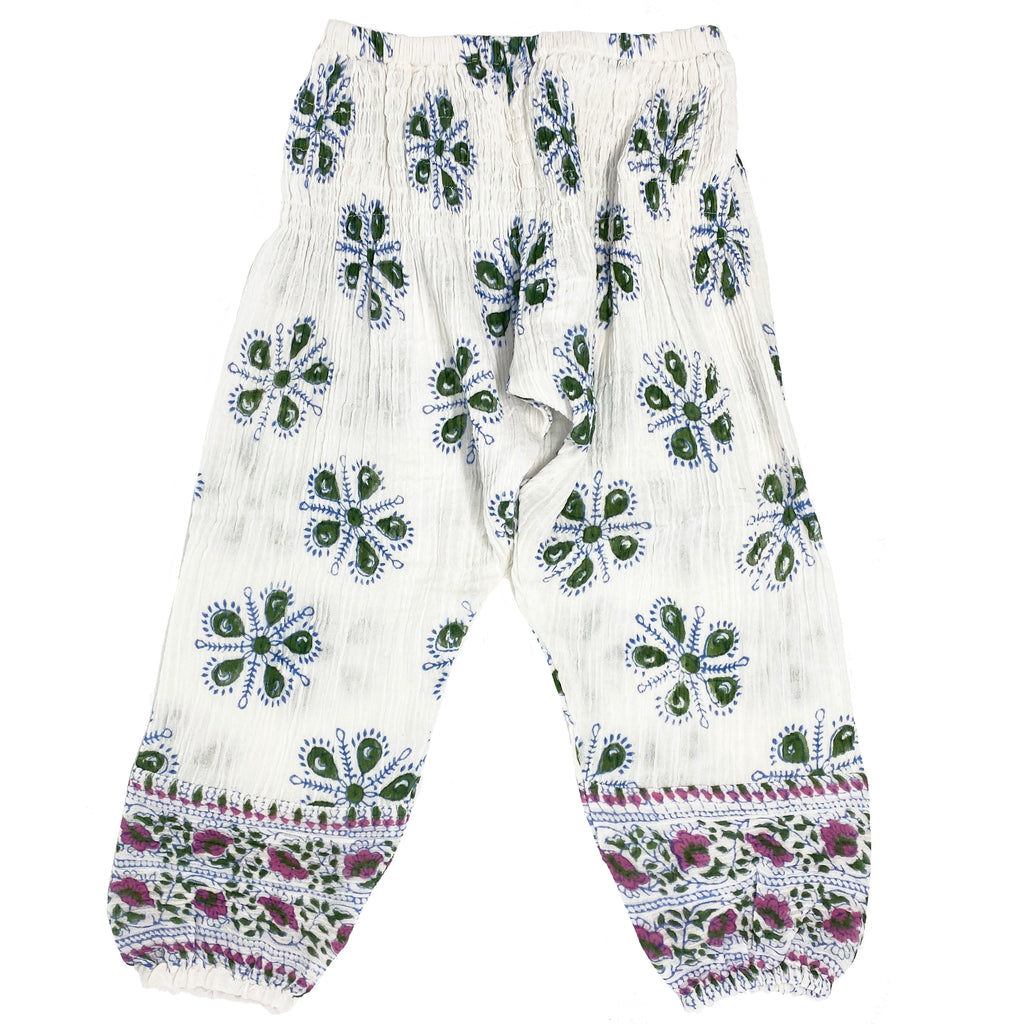 Cotton Gauze Smocked Pant