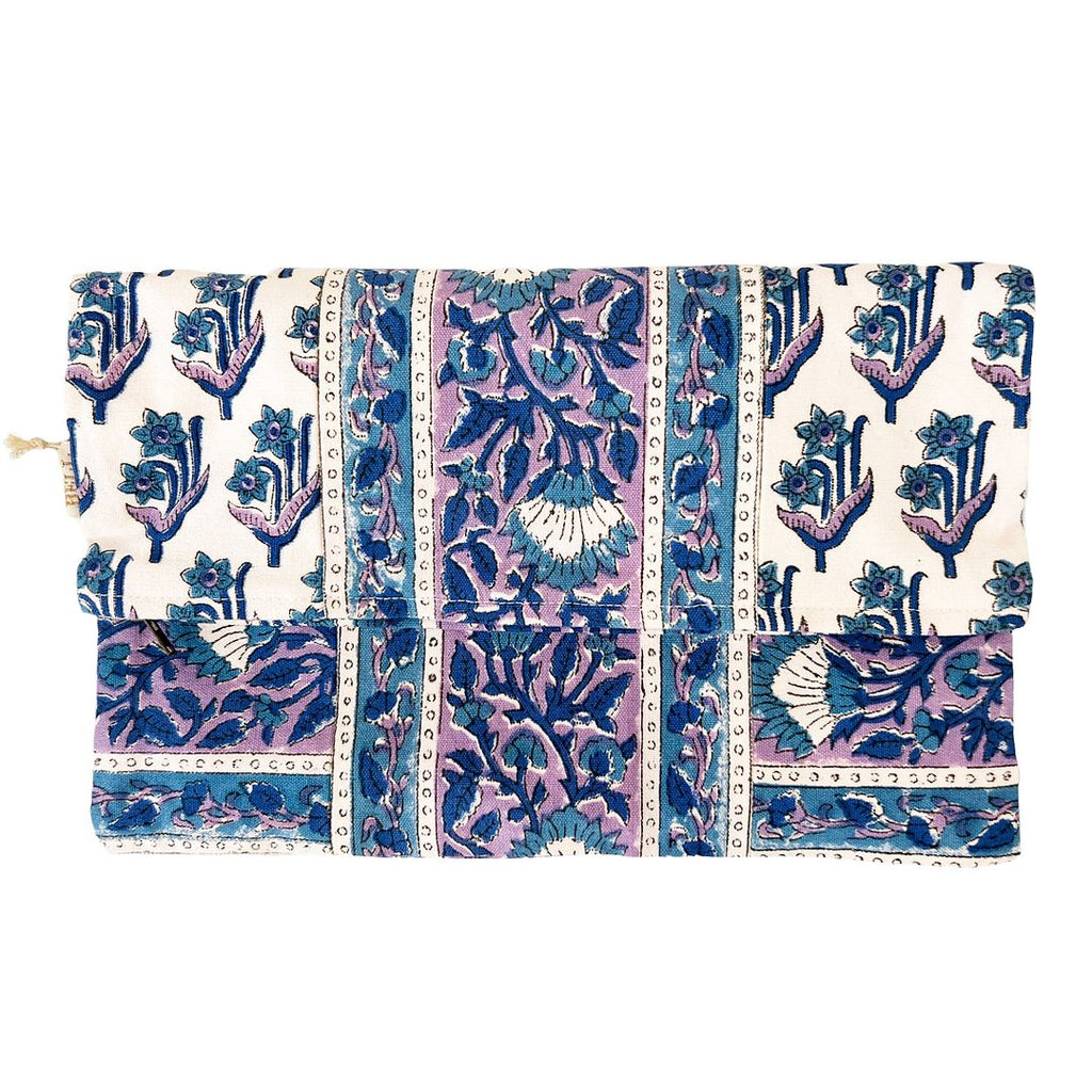 Fold Over Cross Zipper Pouch
